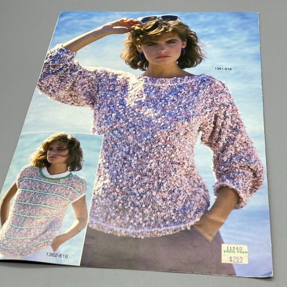 Vintage Bernat Handicrafter Pattern Magazine, Book 616, Knit and Crochet 1987 - Picture 2 of 2